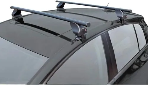 Dachträgersatz Twinny Load Stahl S55 kompatibel mit Citroën C4 Picasso/Grand Picasso 2013- & C4 Spacetourer/Grand Spacetourer 2018- (Fahrzeuge ohne Dachreling), Schwarz