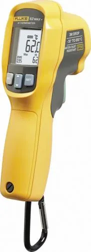 Fluke 62 MAX+ Infrarot-Thermometer -30 bis +650°C - Infrarot-Thermometer mit 12:1 Optik, IP54 Schutz und stoßfest bis 3 m - ideal für präzise Messungen in rauen Umgebungen.