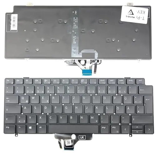 T-ProTek DEUTSCHE - Schwarz Tastatur Keyboard Keine Beleuchtung kompatibel für Dell Latitude 5400
