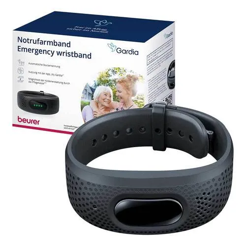 Beurer EC 70 Notfallarmband - 24h Notrufservice, automatische Sturzerkennung und bis zu 3 Wochen Akkulaufzeit für maximale Sicherheit
