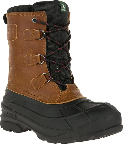Kamik Winterstiefel Alborg Plus - wasserdicht & warm, Herren Größe 41 (US 8) - Wanderschuhe für kalte Tage: Die Alborg Plus-Winterstiefel aus echtem Leder bieten wasserdichte Nähte und HEAT-MX-Isolierung für besten Kälteschutz. Ideal für Arbeit und Freizeit.