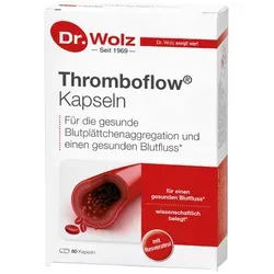 Thromboflow Kapseln Dr.wolz 60 St - rezeptfrei, unterstützt die Gesundheit der Blutgefäße und fördert die Durchblutung