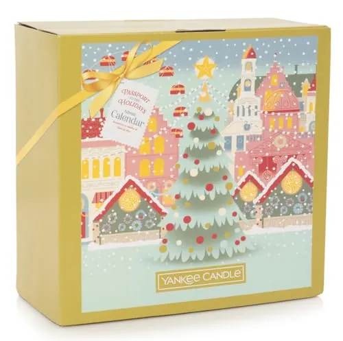 Yankee Candle Adventskalender Buch Passport to the Holidays - 24 festliche Düfte, 12 Votivkerzen und 12 Teelichter für eine zauberhafte Vorweihnachtszeit