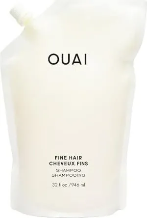 Ouai Fine Hair Shampoo 946 ml - Ideal für feines Haar - Shampoo für feines Haar, nährt und kräftigt das Haar, sorgt für Volumen und Fülle. Perfekt für tägliche Anwendung.