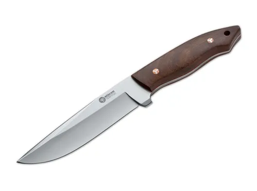 Böker Arbolito Venador Jagdmesser - Gürtelmesser für Großwild, ausgestattet mit einer hochwertigen Klinge aus Böhler N695 Stahl und einem ergonomischen Griff aus Guayac an-Ebenholz – ideal für Profis und Sammler.