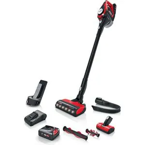 Bosch Akku-Staubsauger Unlimited Gen2 ProAnimal BCS8224PET - Beutelloser Tierhaar-Staubsauger mit bis zu 65 Min Laufzeit, ideal für Haustierbesitzer und alle Bodenarten. Inklusive Wechselakku, Schnellladegerät und Hygiene-Filter für eine gründliche Reinigung.