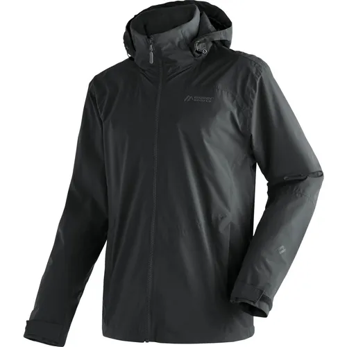 Herren Outdoorjacke MAIER SPORTS "Metor rec M" - Funktionsjacke aus 100% recyceltem Polyester, wasserdicht mit Kapuze und praktischen Taschen für optimalen Schutz und Stauraum.