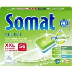 Somat All in 1 Pro Nature Geschirrspül-Tabs, XXL 4015000971508 , 1 Packung = 56 Tabs à 16g