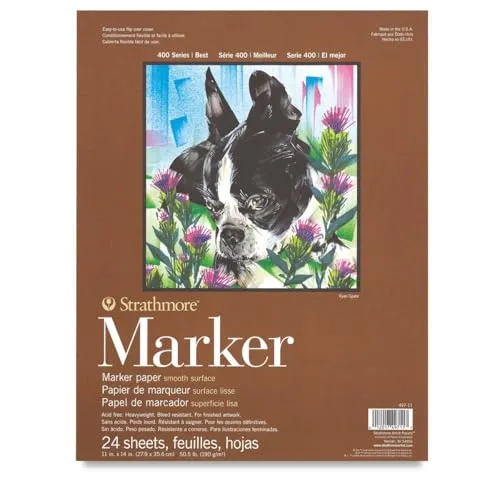 Strathmore 400 Series Markerblock, 27,9 x 35,6 cm, mit Klebebindung, 24 Blatt pro Block