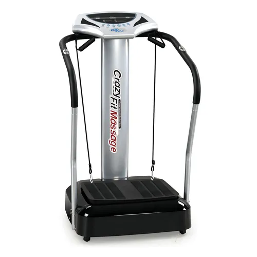 Crazy Fit Vibrationsplatte – 500W Fitnessgerät für effektives Muskeltraining - Vibrationsplatten für Zuhause, ideal für Muskelaufbau und Fettverbrennung. Mit 50 Geschwindigkeitsstufen und Haltegriffen für mehr Sicherheit beim Training.