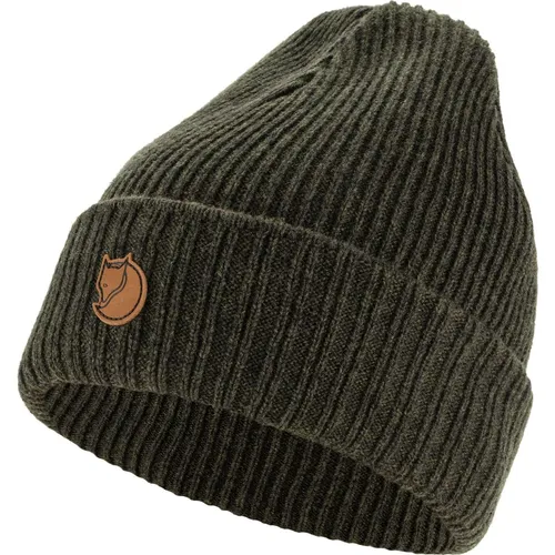 Fjällräven Sörmland Reversible Beanie Dark Olive - Mützen - Wendbare Mütze aus weicher Merinowolle, mit Signalfarbe Orange für erhöhte Sichtbarkeit beim Jagen und hervorragender Isolation sogar in feuchtem Zustand.