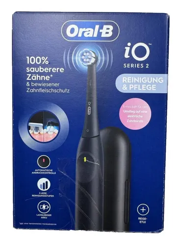 ORAL-B iO Series 2 Zahnbürste mit Etui und Magnet-Technologie - Elektrische Zahnbürste mit sanften Mikrovibrationen und runden Bürstenkopf für eine gründliche und schonende Reinigung. Ideal für den einfachen Einstieg in die elektrische Zahnpflege.