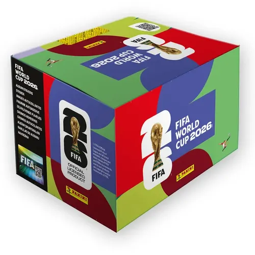 Panini FIFA Weltmeisterschaft 2026 Sticker - Box mit 100 Tütchen - Entdecken Sie die offizielle Panini-Aufkleberkollektion zur FIFA-Weltmeisterschaft 2026. Diese Box enthält 100 Tütchen mit insgesamt 700 Aufklebern. Perfekt für Sammler und Fußballfans!