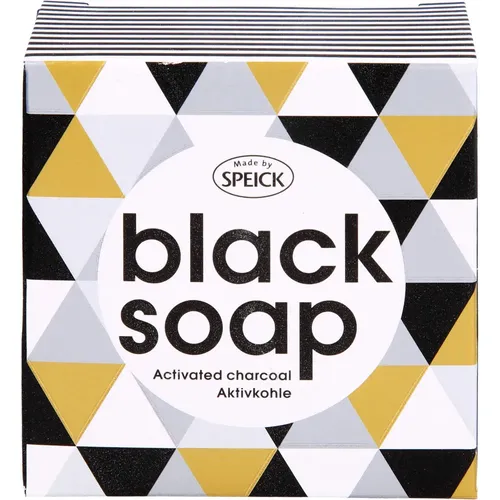 SPEICK MADE BY SPEICK Black Soap mit Aktivkohle 100 g - Pflegende Gesichts- und Körperseife mit Aktivkohle aus Bambus. Ideal für eine gründliche Reinigung und intensive Pflege. Hergestellt aus hochwertigen pflanzlichen Ölen für alle Hauttypen.