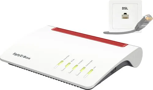 AVM FRITZ!Box 7590 - High-End WLAN Router mit MU-MIMO - Router mit 4x4 MU-MIMO, 1.733 MBit/s (5 GHz) & 800 MBit/s (2.4 GHz), integrierte DECT-Basisstation und Media Server für nahtloses Streaming im Heimnetz.