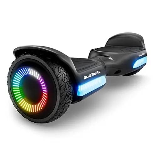 Bluewheel 6,5" Premium Hoverboard HX720 mit Bluetooth Lautsprecher – Schwarz - Erlebe Fahrspaß pur mit dem Bluewheel HX720 Hoverboard! Mit 250-W-Motoren und 15° Steigfähigkeit ist es ideal für alle Untergründe. Integrierter Bluetooth Lautsprecher für Musikgenuss während der Fahrt.