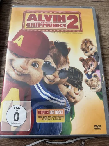 Alvin und die Chipmunks 2 NEU Kinder DVD - Familienfreundliche Animation mit Alvin, Simon und Theodore, ideal für Kinder und Fans der Chipmunks, FSK 0, unterhaltsam und lehrreich.