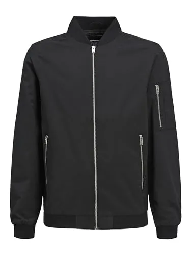 Jack & Jones Junior RUSH Blousonjacke - Schwarz - 140 - Funktionsjacke für Jungen mit wasserabweisenden und winddichten Eigenschaften, ideal für aktive Kids, die Stil und Funktionalität schätzen.