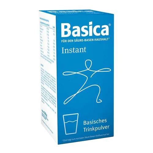Basica instant Pulver - Nahrungsergänzungsmittel für den Säure-Basen-Haushalt, mit fruchtigem Orangengeschmack. Unterstützt das Wohlbefinden durch basische Mineralstoffe und Vitamine.