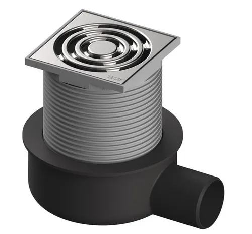 TECE drainpoint S 50 Badablauf DN 50 - Superflach Duschablauf - Duschrinnen & Abläufe mit geruchssicherem, korrosions- und rostbeständigem Design. Ideal für moderne Bäder, Höhe verstellbar von 74 bis 158 mm.