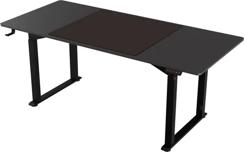 VDD Elektrisch höhenverstellbarer Schreibtisch - Ergonomischer Spieltisch in Schwarz - Erstellen Sie Ihren idealen Arbeitsplatz mit diesem elektrisch höhenverstellbaren Schreibtisch. Stabil und geräumig mit einer Tischplatte von 180 cm, perfekt für Arbeit und Spiel. Genießen Sie Flexibilität zwischen Sitzen und Stehen.