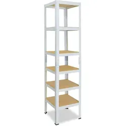 shelfplaza Schwerlastregal HOME 200x60x60cm - Schwerlastregal mit 6 Böden, ideal für Keller und Garage. Hohe Tragkraft von 145 kg pro Boden und flexible Handhabung für optimale Ordnung.