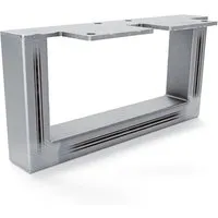 HEVVA 10 cm hohe Möbelfüße - Ideal für Schränke und Sofas - Möbelfüße in 6 Höhen und 2 Farben, robustes Metallprofil mit seidenmatter Pulverbeschichtung, belastbar bis 100 kg pro Fuß.