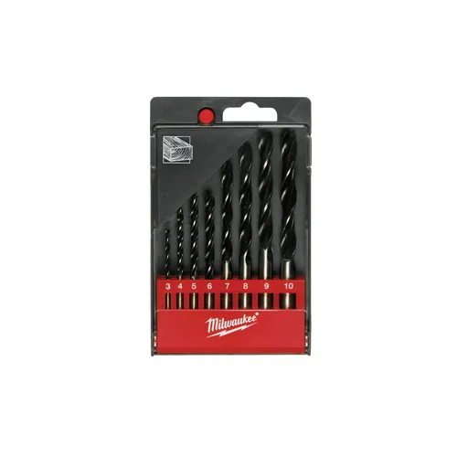 Milwaukee Holzspiralbohrer-Set 3/4/5/6/7/8/9/10 mm Holzspiralbohrer DIN 7487 E Kassette 8-teilig Anzahl Teile: 8
