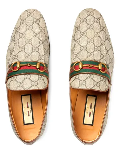 GUCCI Paride Horsebit Loafers Monogram Sneakers Schuhe Mocassin Slippers 43,5
