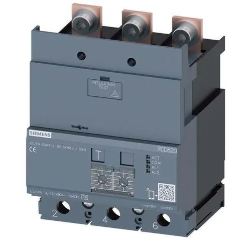 Siemens 3VA9123-0RL30 Differenzstrom-Schutzgerät - Druckschalter, sichert Ihre elektrischen Installationen mit hohem Schutz gegen Fehlerströme, ideal für industrielle Anwendungen.
