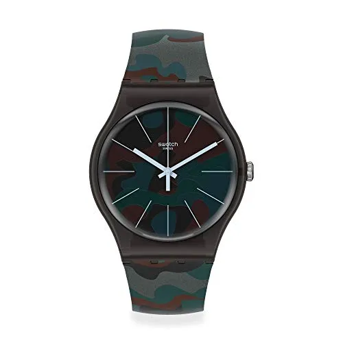 SWATCH Camoucity, Schweizer Quarzuhrwerk, Silikonarmband, SUOB175