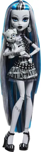 Monster High Puppe Frankie Stein - Sammleredition in Schwarz & Weiß - Anzieh- & Modepuppen: Einzigartiges Design inspiriert von klassischen Horrorfilmen, perfekt für Sammler und Fans mit vielseitigen Spielmöglichkeiten.