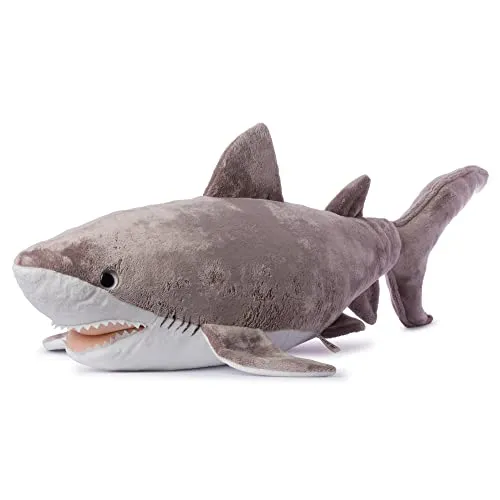 WWF Plüschtier - Lebensechter Weißer Hai (109cm) - Kuscheltiere - Hochwertiges, lebensechtes Plüschtier aus 100% recyceltem Material, ideal für Babys und Kleinkinder. Unterstützen Sie mit jedem Kauf die WWF-Projekte für den Umweltschutz!