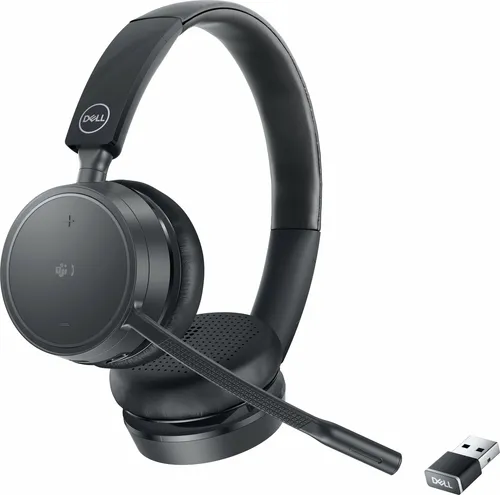 Dell Pro Wireless Headset WL5022 - Kabelloses On-Ear Headset - Kopfhörer mit bis zu 15 Stunden Akkulaufzeit und Bluetooth 5.0. Ideal für Büro und Home Office, bietet hervorragenden Sound und Benutzerfreundlichkeit.