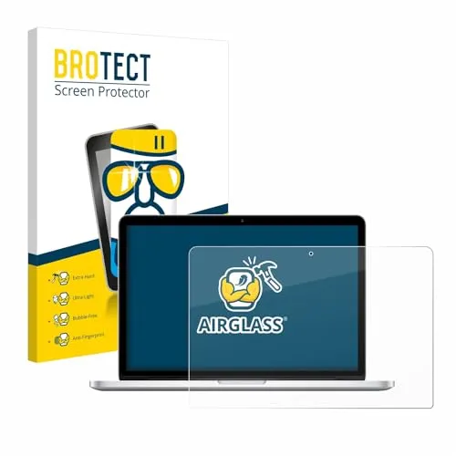 BROTECT Schutzglas Folie für Apple MacBook Retina Pro 13" 2015 Panzer Schutzfolie Glas [Extrem Kratzfest 9H, Anti-Fingerprint, Ultra-Transparent]