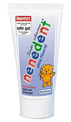 Nenedent Kinderzahncreme ohne Fluorid - Zahnpasten, ideal für Kinder, die bereits ausreichend Fluorid durch Tabletten erhalten – sanfte Reinigung ohne Fluorid für gesunde Zähne.