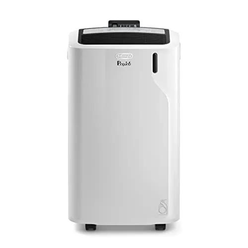 DE'LONGHI PAC EM90 Silent Mobiles Klimagerät - Mobile Klimaanlage für Räume bis 90 m³, energieeffizient mit EEK A und praktischem 24h-Timer für optimalen Komfort.