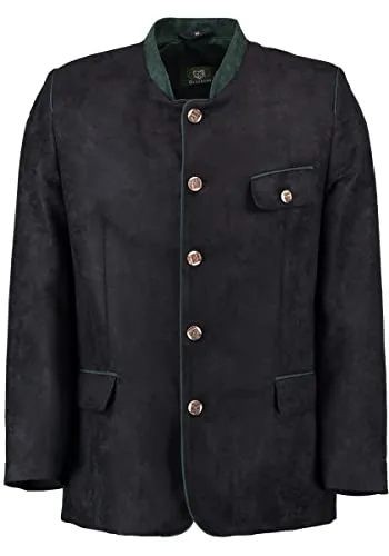 OS Trachten Herren Trachtenjanker Wumgake, Größe 58, anthrazit - Eleganter Trachtenjanker mit Stehkragen und 3 Pattentaschen. Ideal für festliche Anlässe, bietet Komfort und Stil in einer hochwertigen Verarbeitung.