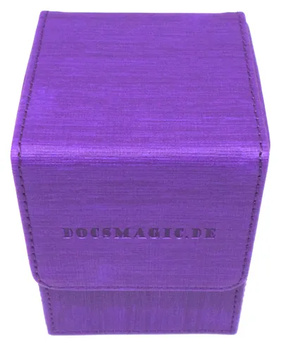 Docsmagic.de Premium Magnetic Flip Box (80) Purple + Deck Divider - MTG PKM YGO