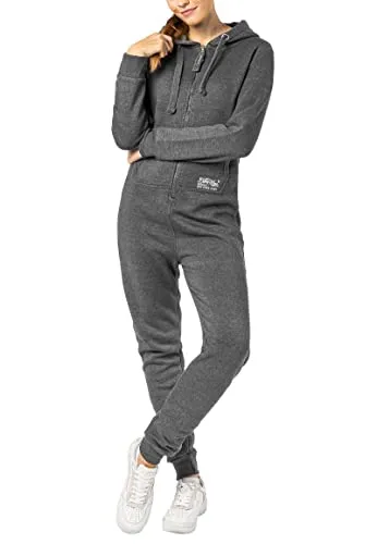 Eight2Nine Jumpsuit Sweat Overall grau XS/S - Stylischer Sweat Overall in middle-grey, aus 60% Baumwolle und 40% Polyester. Bequem und vielseitig für jeden Anlass, ideal für entspannte Tage.