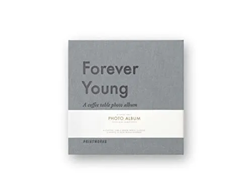 PRINTWORKS Fotoalbum - Forever Young (S) - Fotoalben für Babys, hochwertiges Design für bleibende Erinnerungen und ergonomische Handhabung.