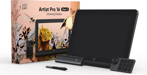 XP-PEN Artist Pro 16 Gen 2 Grafiktablett - Grafiktablett mit 16 Zoll Display, hochauflösender Farbdarstellung und präzisem X3 Pro Stift für kreative Profis und Hobbykünstler.