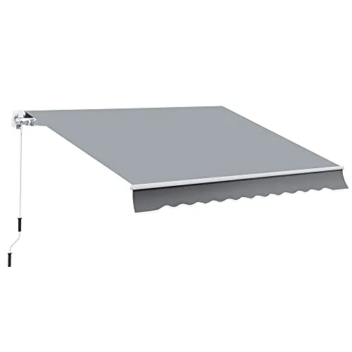 Outsunny Klemmmarkise mit Handkurbel - Markisen für Terrasse und Balkon, UV-beständig und höhenverstellbar für optimalen Sonnenschutz – ideal für jedes Außenambiente.