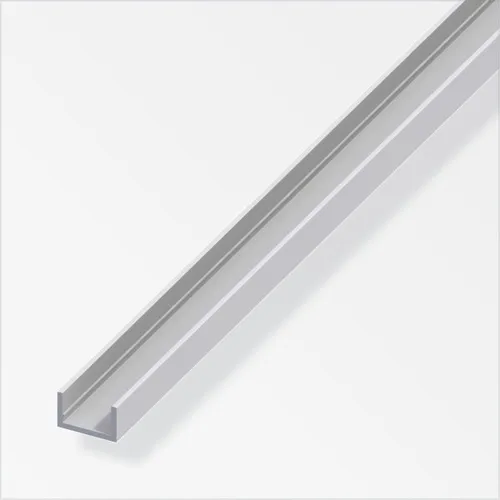 alfer U-Profil 10 x 11 x 2000 mm ?silber Profil Aluminiumprofil U Schiene