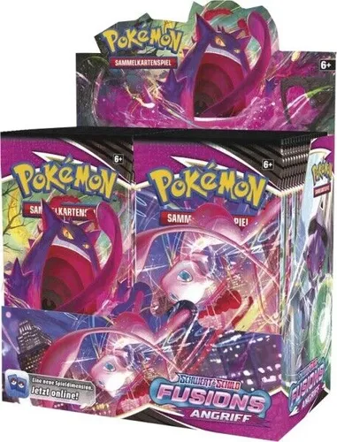 Pokemon Schwert & Schild Fusionsangriff Booster Display - TCG OVP Displays, enthält 36 Booster-Packs für spannende Spielerlebnisse und strategische Deck-Kreationen auf Deutsch.