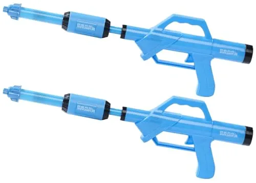 PEARL Spritzpistole Wasser: 2er-Set Wasserpistolen mit PET-Flaschen-Anschluss (Riesen Wasserpistole, Wassersprühpistole, XXL)