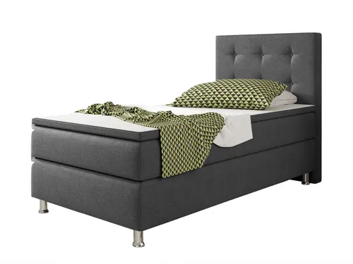 Boxspringbett Köln 90x200 Webstoff Anthrazit
