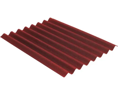 Onduline Easyline Dachplatte 1x0,76m - rot - Dachziegel & -schindeln, kompakte und leicht zu verlegende Bitumenplatte, ideal für Vordächer und Gartenhäuser, umweltfreundlich und langlebig.