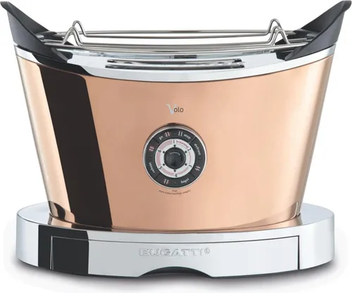 BUGATTI Volo Elektrischer Toaster - Toaster mit 4 Funktionen, 6 Toaststufen und innovativem Design. Das motorisierte Bugatti LIFT-System sorgt für automatisches Anheben der Brotscheiben.