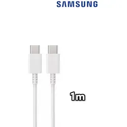 Original Samsung Schnell Ladekabel 1m USB-C auf USB-C für Galaxy S10 S20 S21 S22 S23 S24 - Weiß